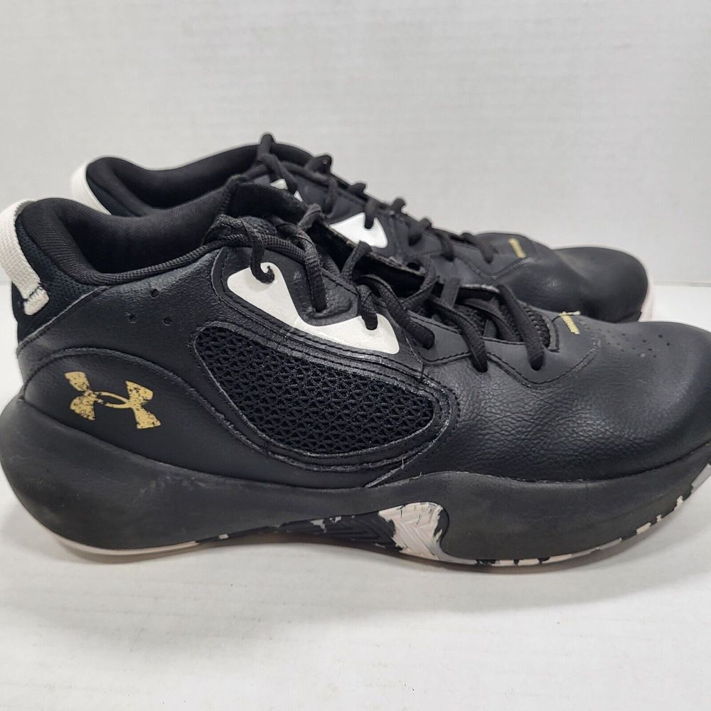 Under Armour Lockdown 6 Men's 10.5 Women's 12 Black Gold Basketball Shoes - Picture 5 of 12